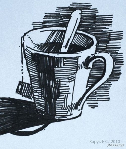 Рисунки линиями фломастерами