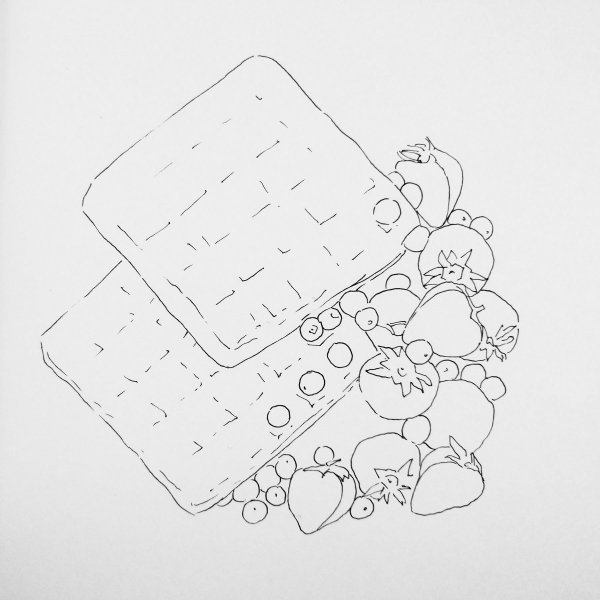 Вафли раскраска