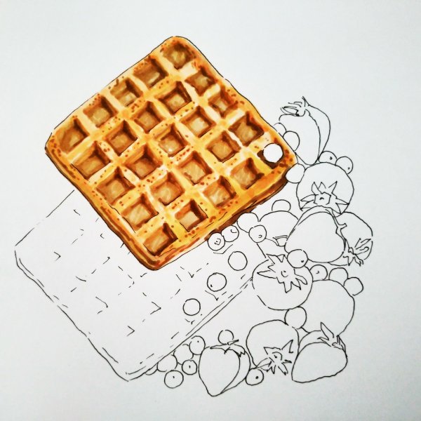 Вафли рисунок