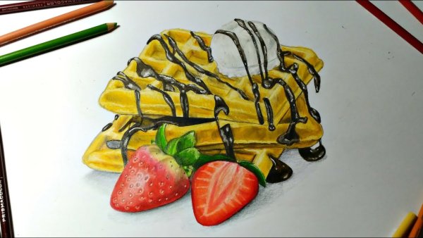 Вафли маркерами