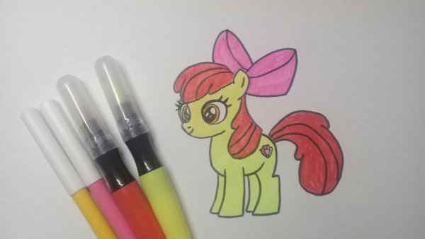 Рисунки пони маркерами