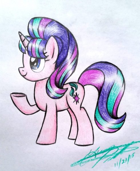 Пони карандашом и фломастерами