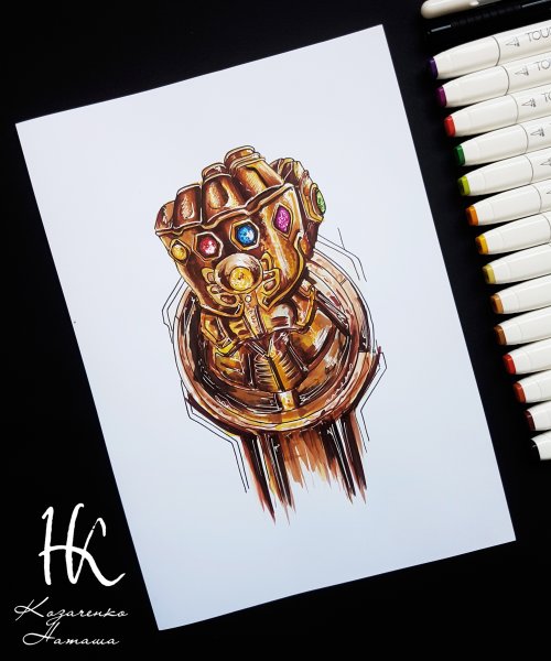 Рисунки Марвел маркерами