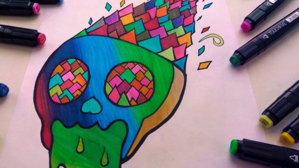 Рисунки для скетчбука лёгкие иаркерами