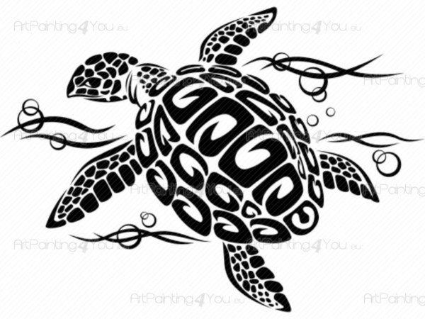 Белое тату черепаха