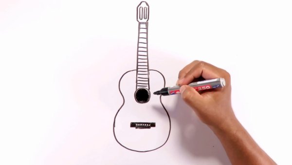 Фото гитары карандашом