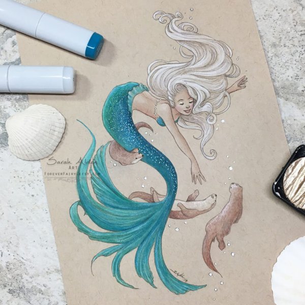 Позы для рисования русалок