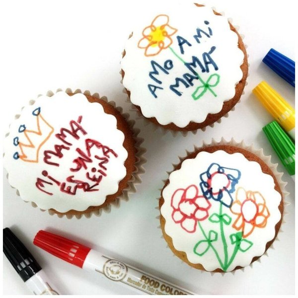 Украшение торта фломастерами