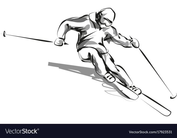 Лыжник вектор