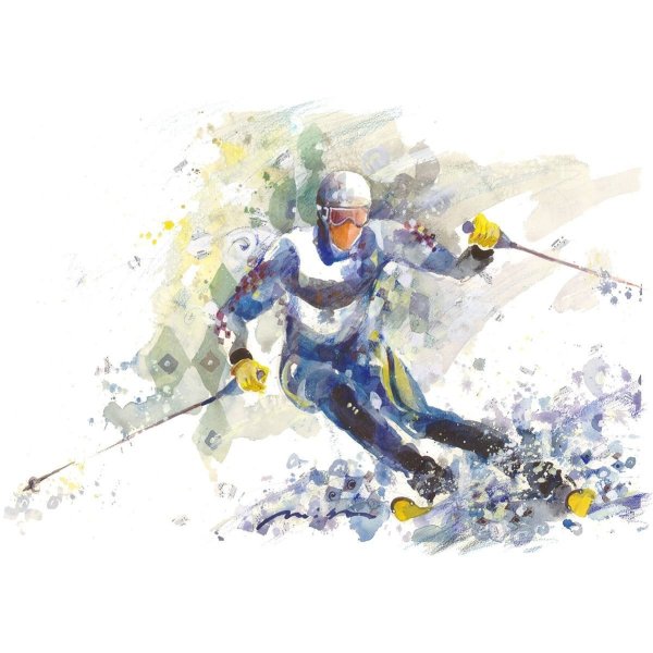 Лыжник без фона