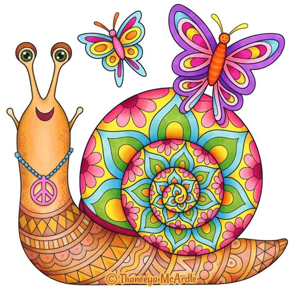 Декоративная стилизованная улитка