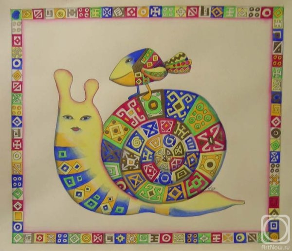 Декоративное рисование декоративных улиток