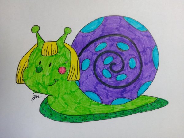 Рисуем улитку с детьми