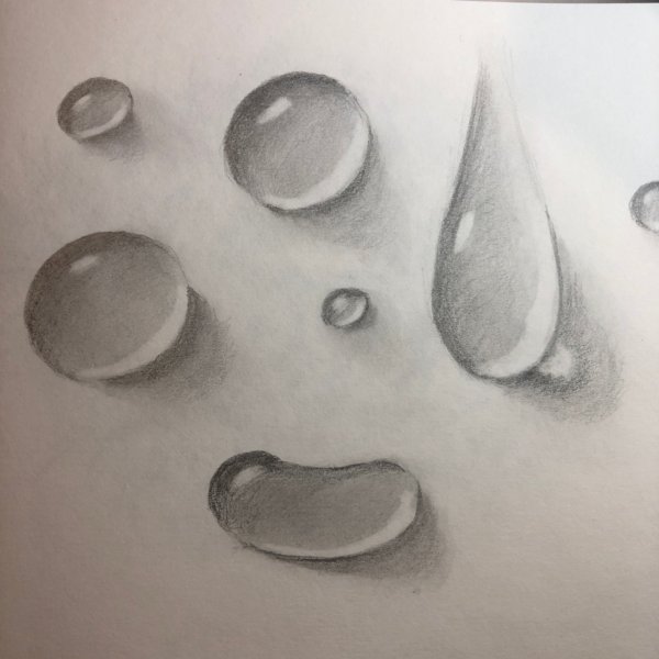 Рисование капли воды