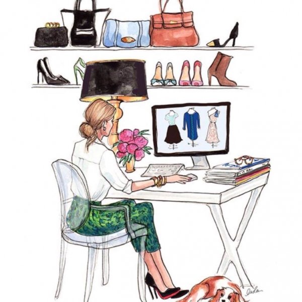 Иллюстрация одежды маркерами