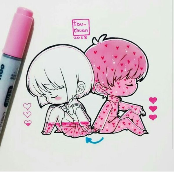 Любовные рисунки фломастерами