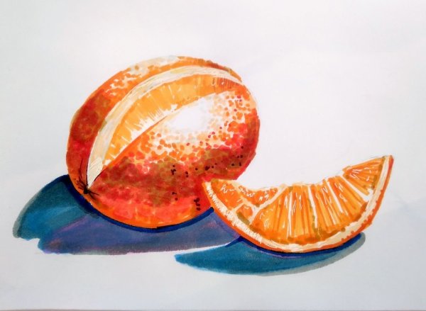 Мандарин маркерами