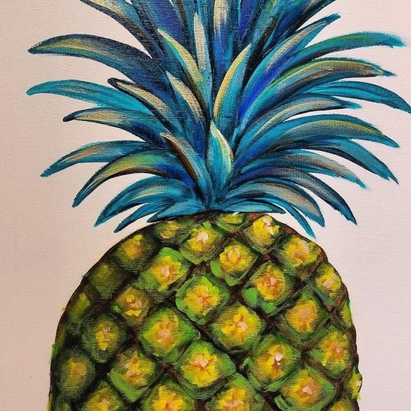 Ананас фломастерами