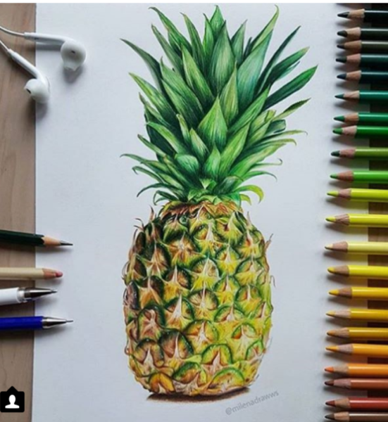 Ананас маркерами