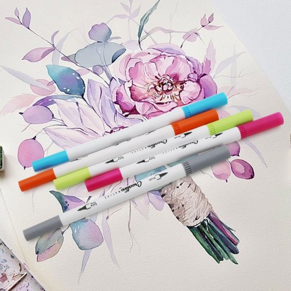 Акварельные кисточковые маркеры