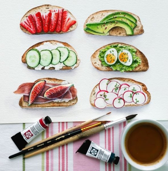 Роллы скетч маркерами