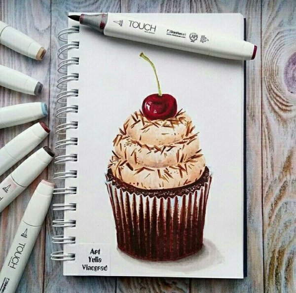 Кекс маркерами