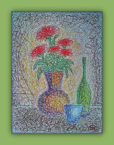 Графика фломастерами натюрморт