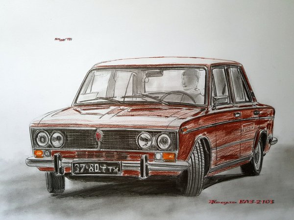 ВАЗ 2103 сбоку арт