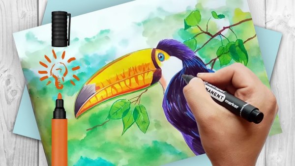 Рисунки маркерами легко