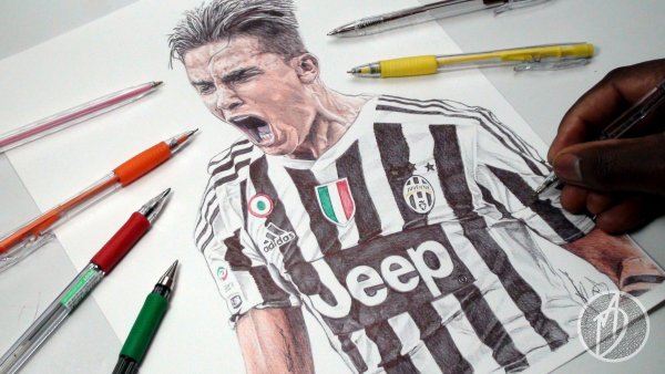 Пауло Дибала рисунок