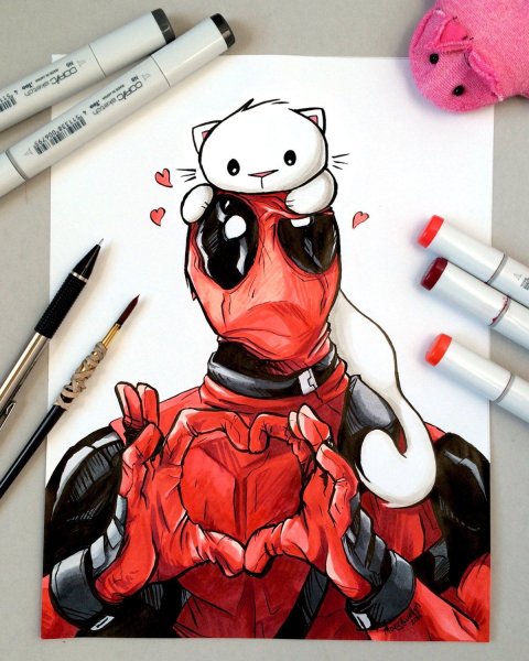 Дэдпул маркерами