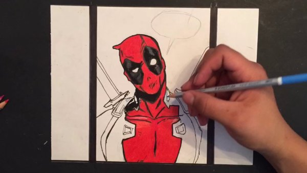 Скетчбуки в стиле Дедпула