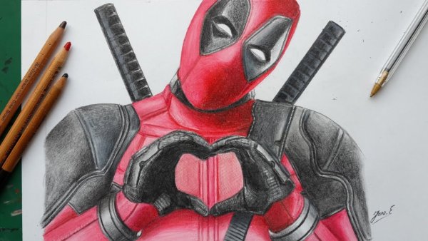 Дэдпул для срисовки