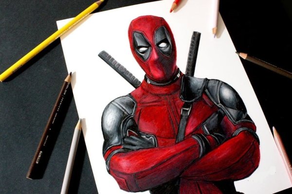 Дэдпул карандашом