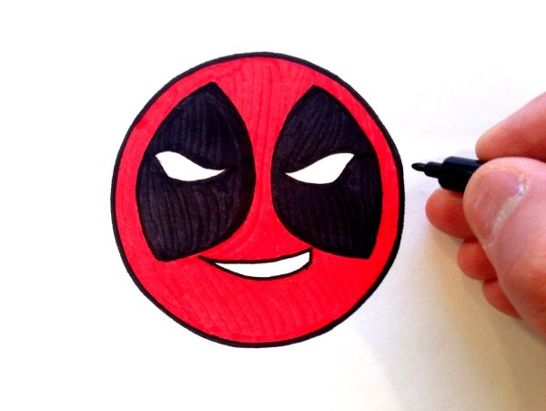 Дэдпул лицо рисунок