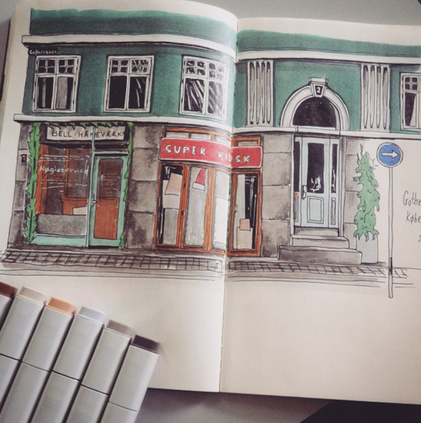 Рисунки для скетчбука здания