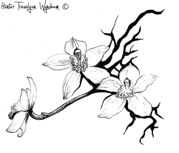 Весенний цветок фломастерами