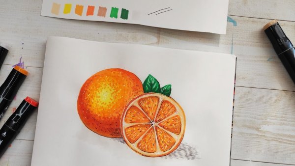 Апельсин скетч