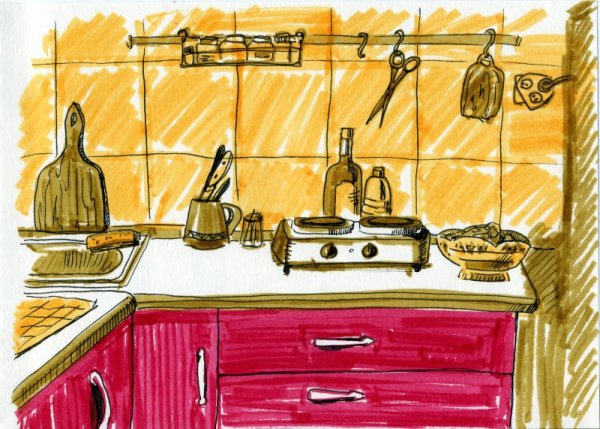 Кухня детский рисунок