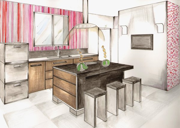 Эскиз будущей кухни