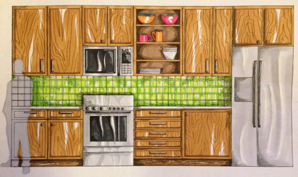 Кухня рисунок