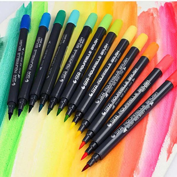 Маркеры с кисточкой