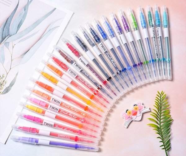 Фломастеры для рисования с кисточкой