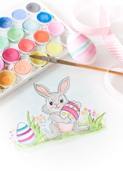 Зайчик фломастером