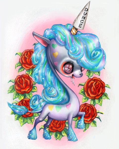 Тату лошадь акварель эскиз