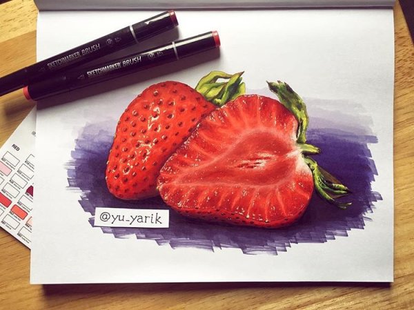 Скетчинг клубника