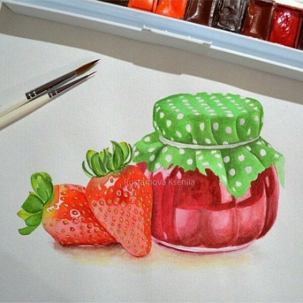 Скетчинг банка варенья