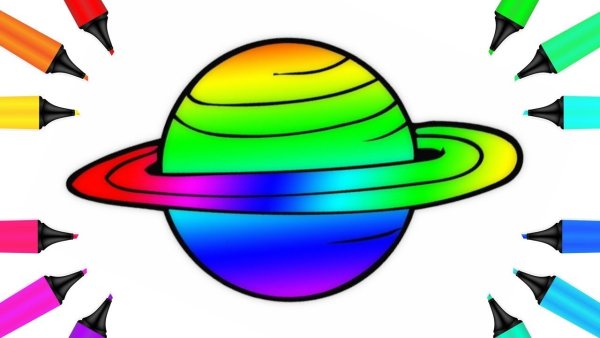 Сатурн фломастером