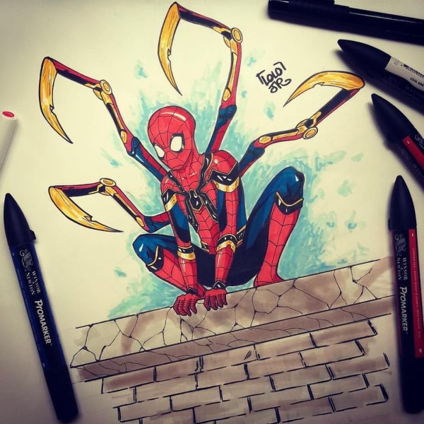 Человек паук скетчбук