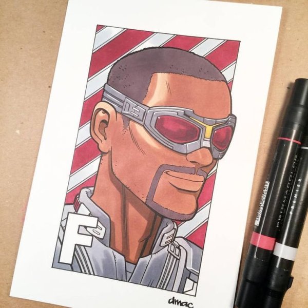 Рисунки скетч маркерами Марвел